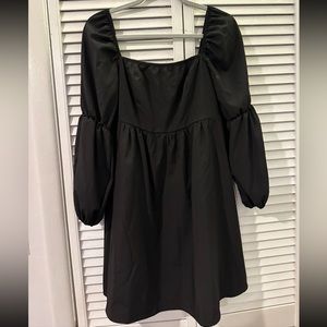 Black Milkmaid Dress